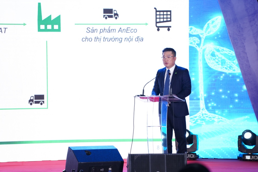 Ông Phạm Ánh Dương – Chủ tịch HĐQT Tập đoàn An Phát Holdings phát biểu tại Lễ động thổ